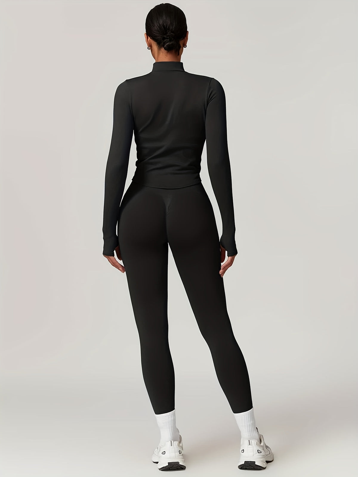 Seamless Top & Pants Set - Black