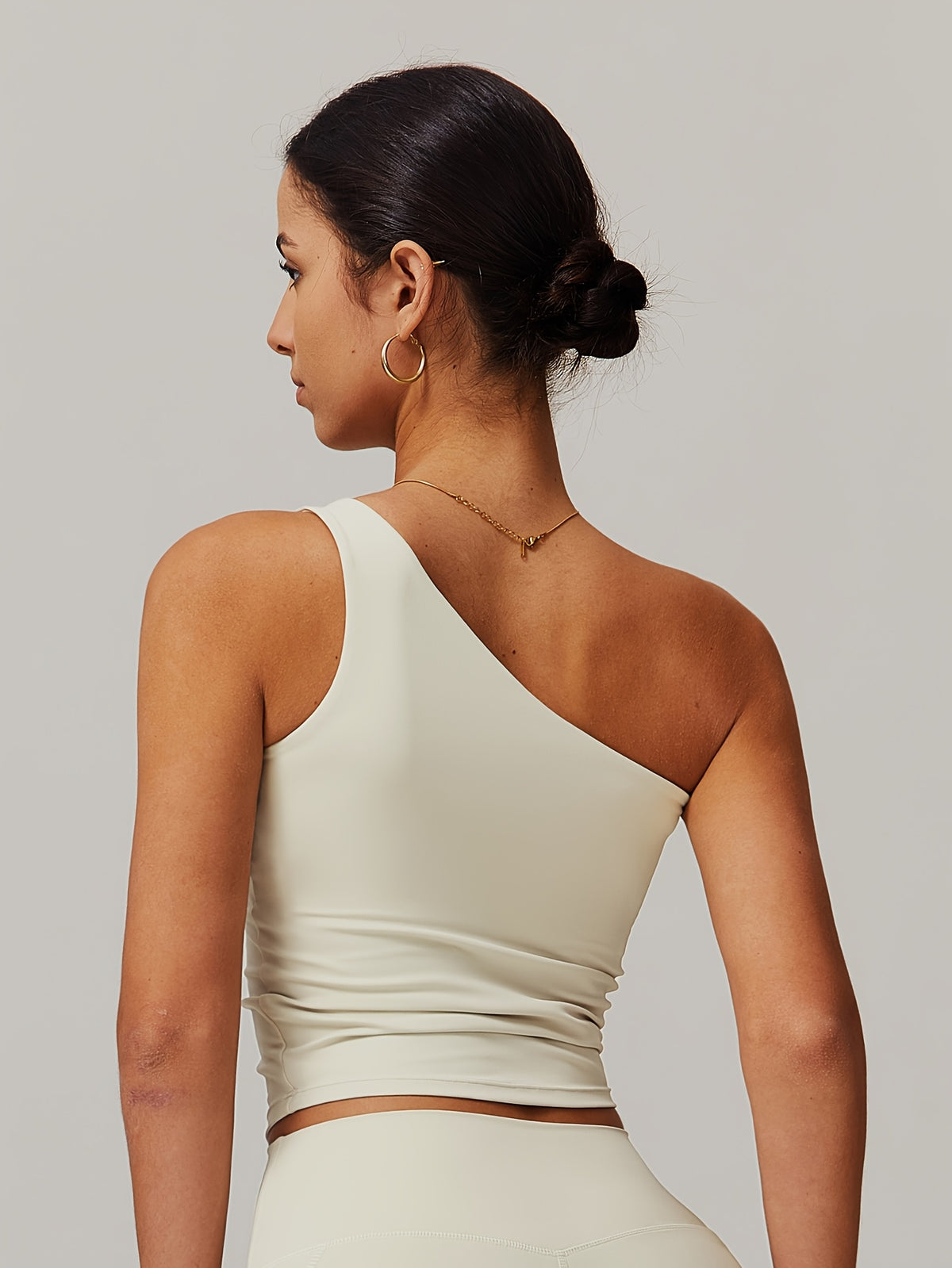 One Shoulder Tank - Milky