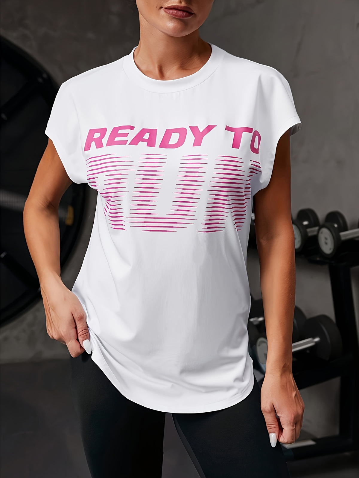 Quick Dry Round Neck Athletic Tee - White
