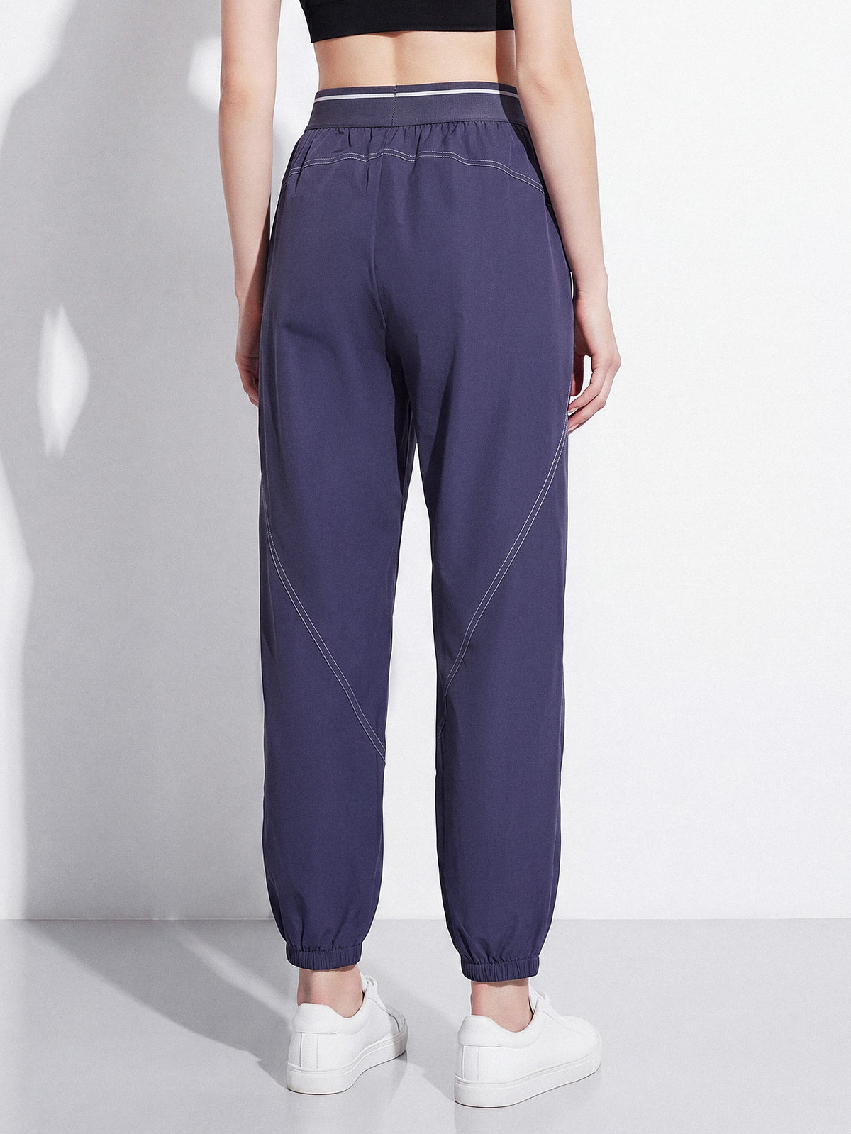 Piped Cuffed Joggers - Navy