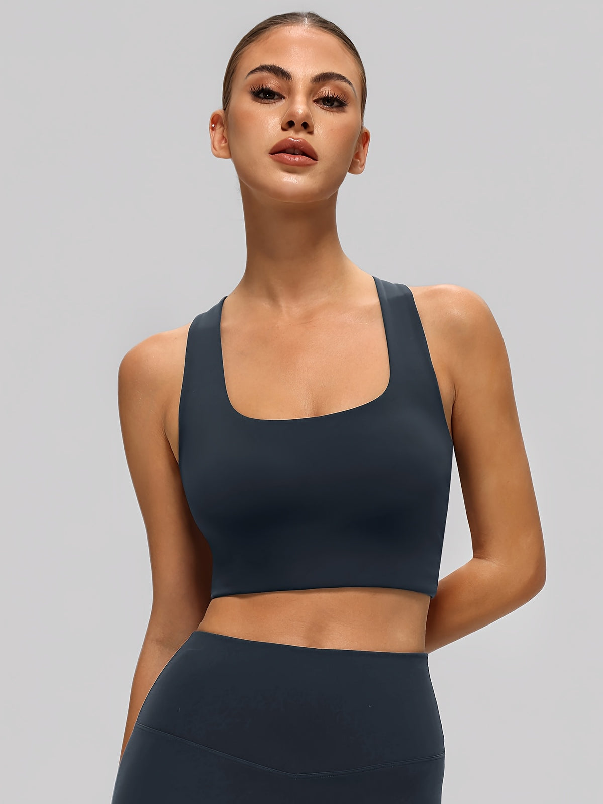Sports Bra Base Layer Vest - Sea Blue