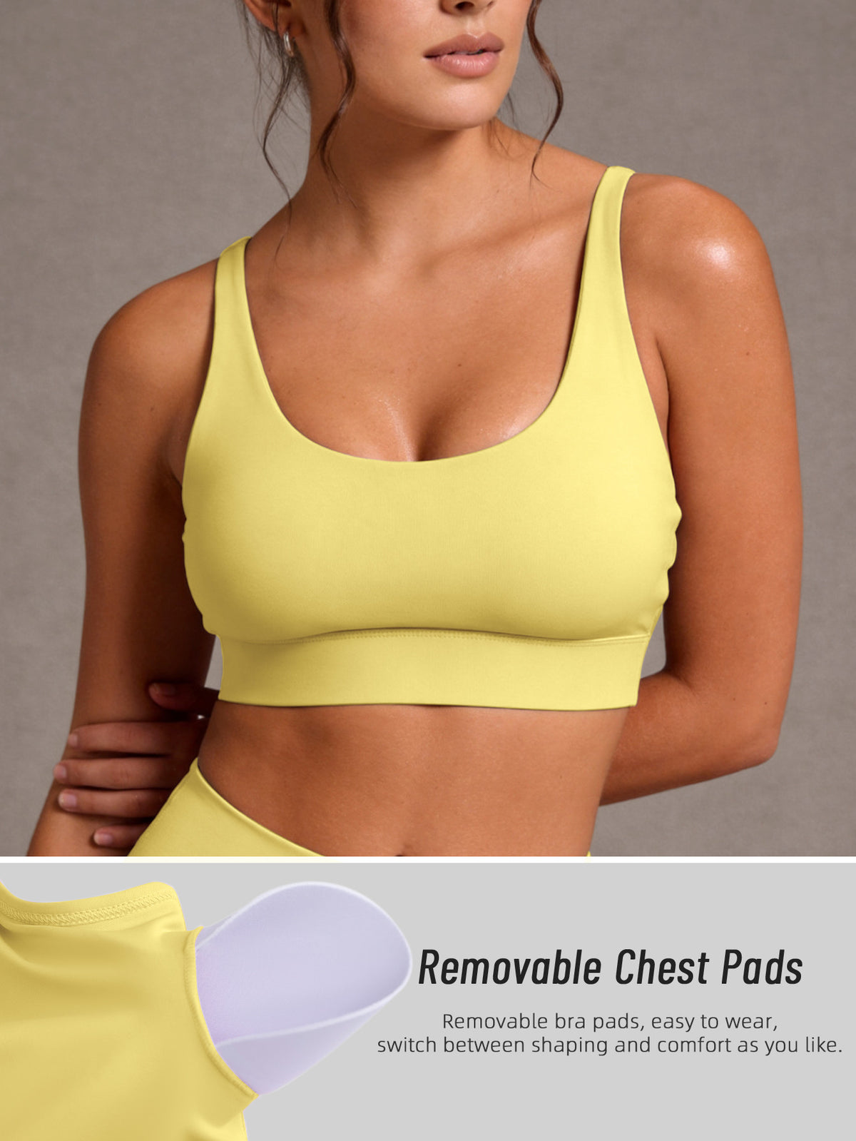 Criss-Cross Back Racer Tank Top - Yellow