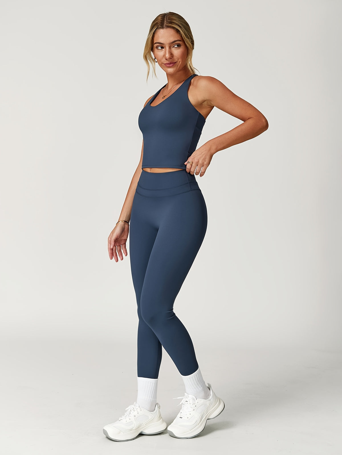 Strappy Tank & Pants Set - Navy