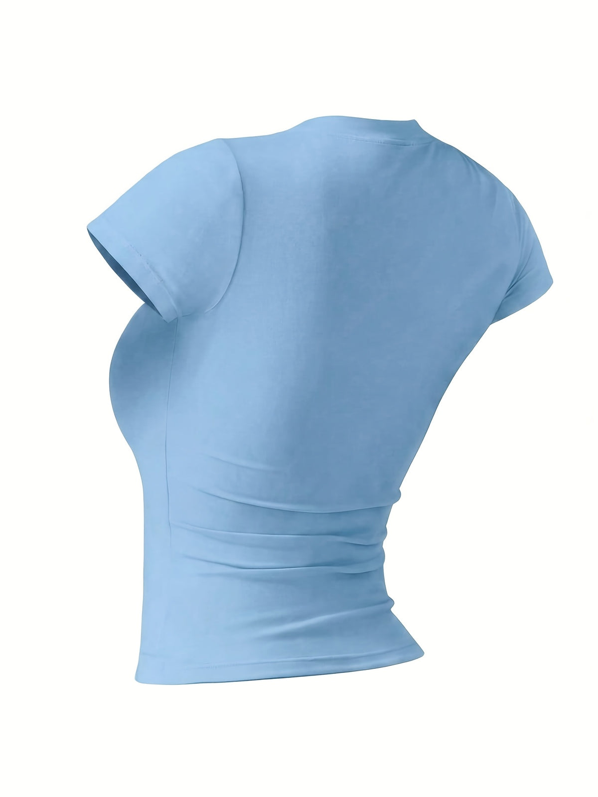 Slim Fit Short Sleeve Sports Tee - Sky Blue