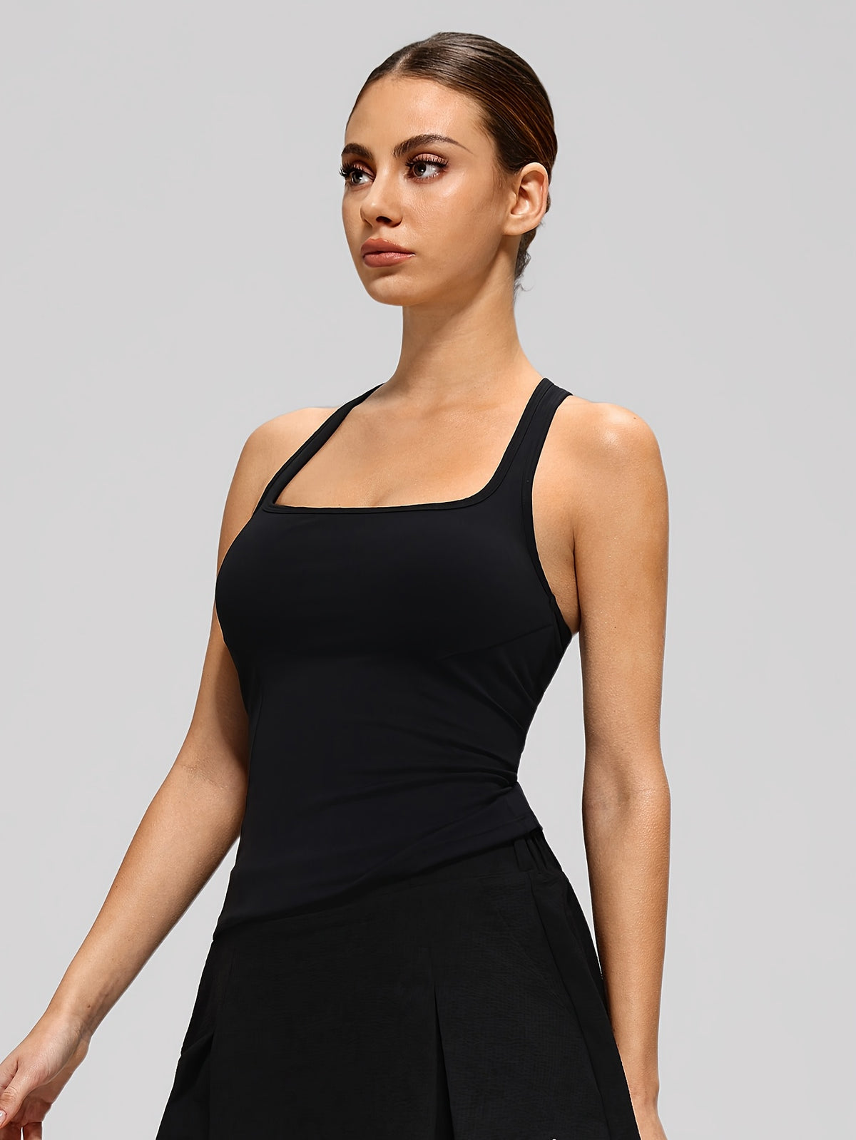 Form Fitting Sports Cami - Black