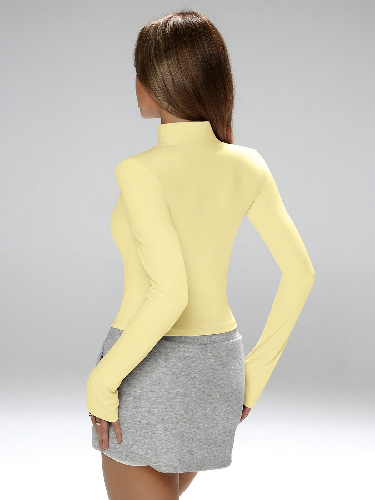 Slim Zip Up Sports Jacket - Light Yellow